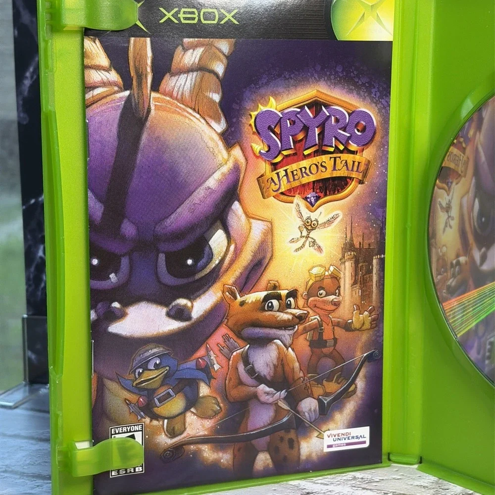 Spyro: A Hero's Tail (Microsoft Xbox, 2004) T&W - Very Clean Disk - CIB